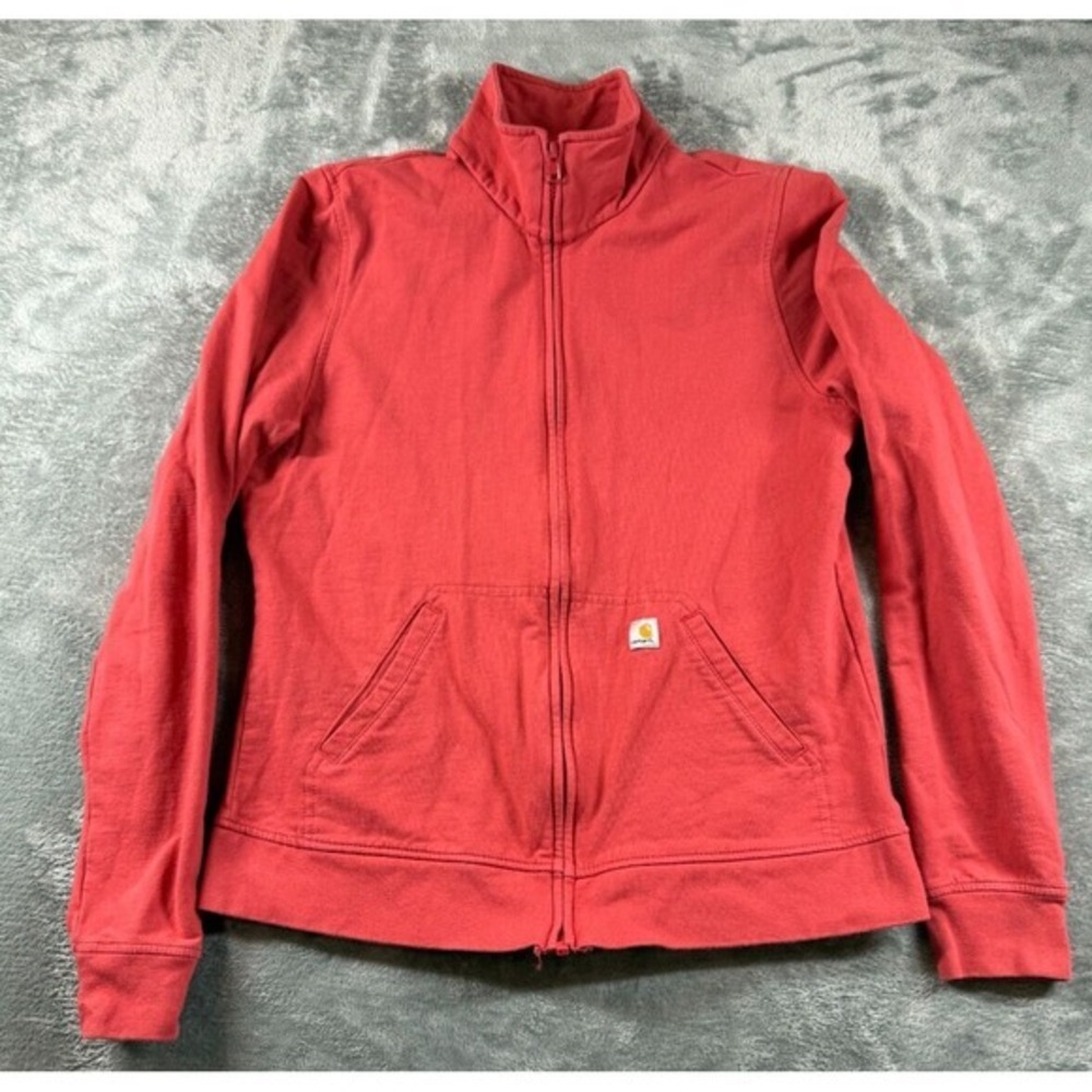 Carhartt for Women Red Long Sleeve Zip Up Cotton and Spandex Jacket Size: L